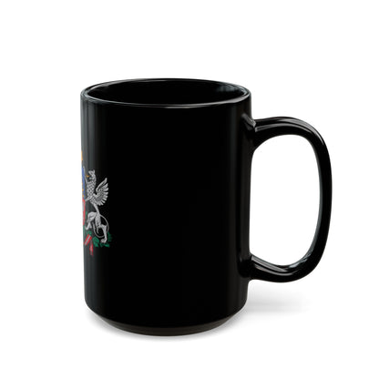 Coat of arms of Latvia - Black Coffee Mug-The Sticker Space