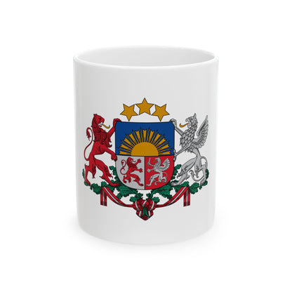 Coat of arms of Latvia - White Coffee Mug