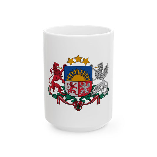 Coat of arms of Latvia - White Coffee Mug