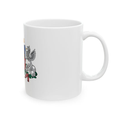 Coat of arms of Latvia - White Coffee Mug