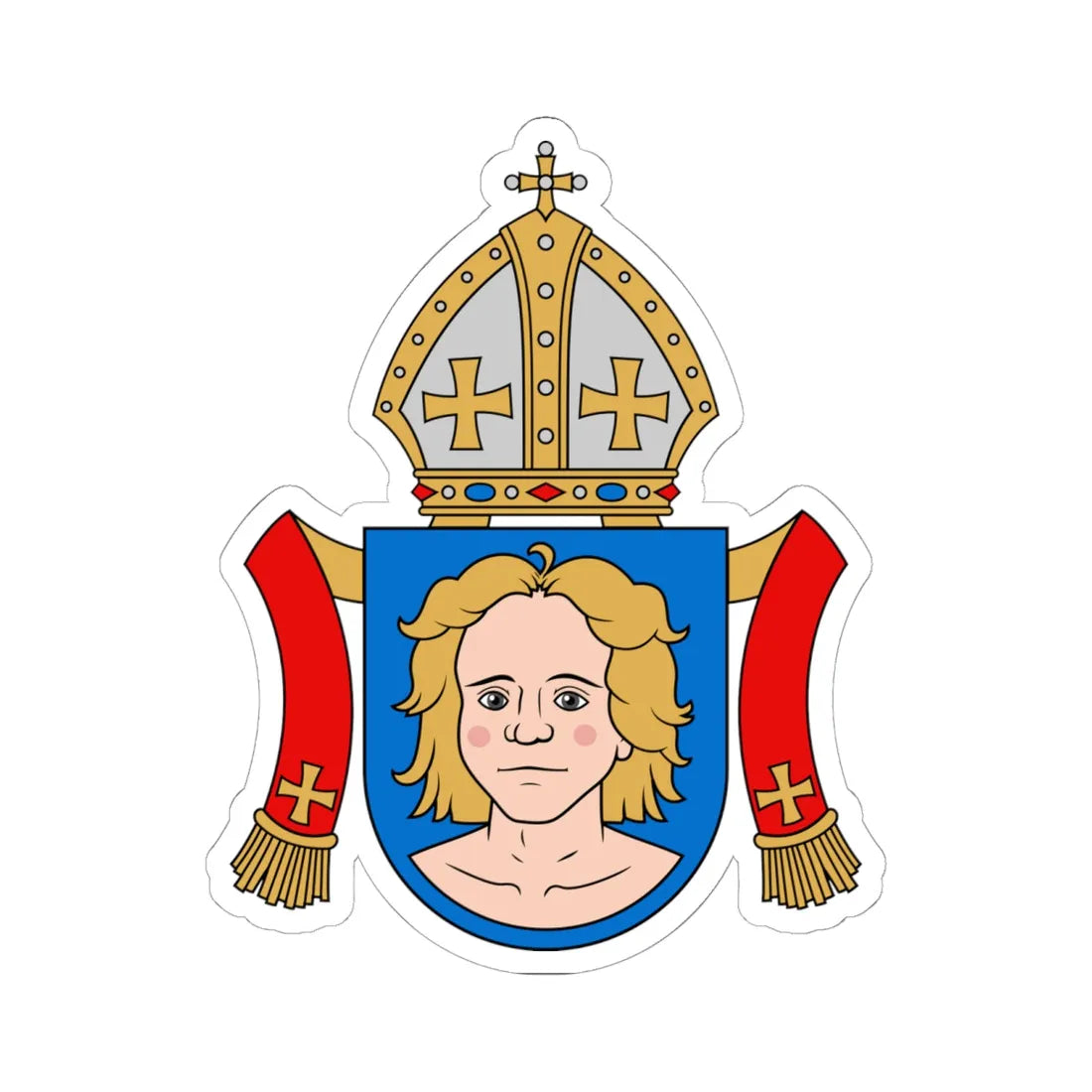 Coat of arms of Laurentius Suurpää (Finland) (Coat of Arms) STICKER Vinyl Kiss-Cut Decal 6 Inch White - The Sticker Space