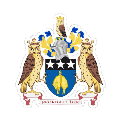 Coat of arms of Leeds (England) (Coat of Arms) STICKER Vinyl Kiss-Cut Decal 6 Inch White - The Sticker Space