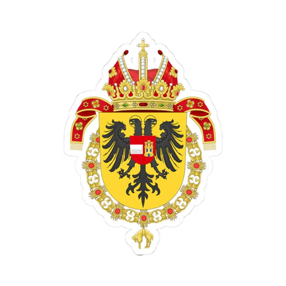 Coat of Arms of Leopold I Holy Roman Emperor-Or shield variant (Austria) (Coat of Arms) STICKER Vinyl Kiss-Cut Decal 3 Inch White - The Sticker Space