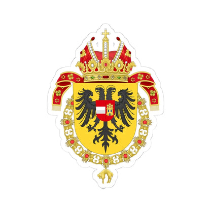 Coat of Arms of Leopold I Holy Roman Emperor-Or shield variant (Austria) (Coat of Arms) STICKER Vinyl Kiss-Cut Decal 4 Inch White - The Sticker Space