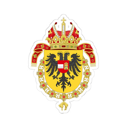 Coat of Arms of Leopold I Holy Roman Emperor-Or shield variant (Austria) (Coat of Arms) STICKER Vinyl Kiss-Cut Decal 6 Inch White - The Sticker Space