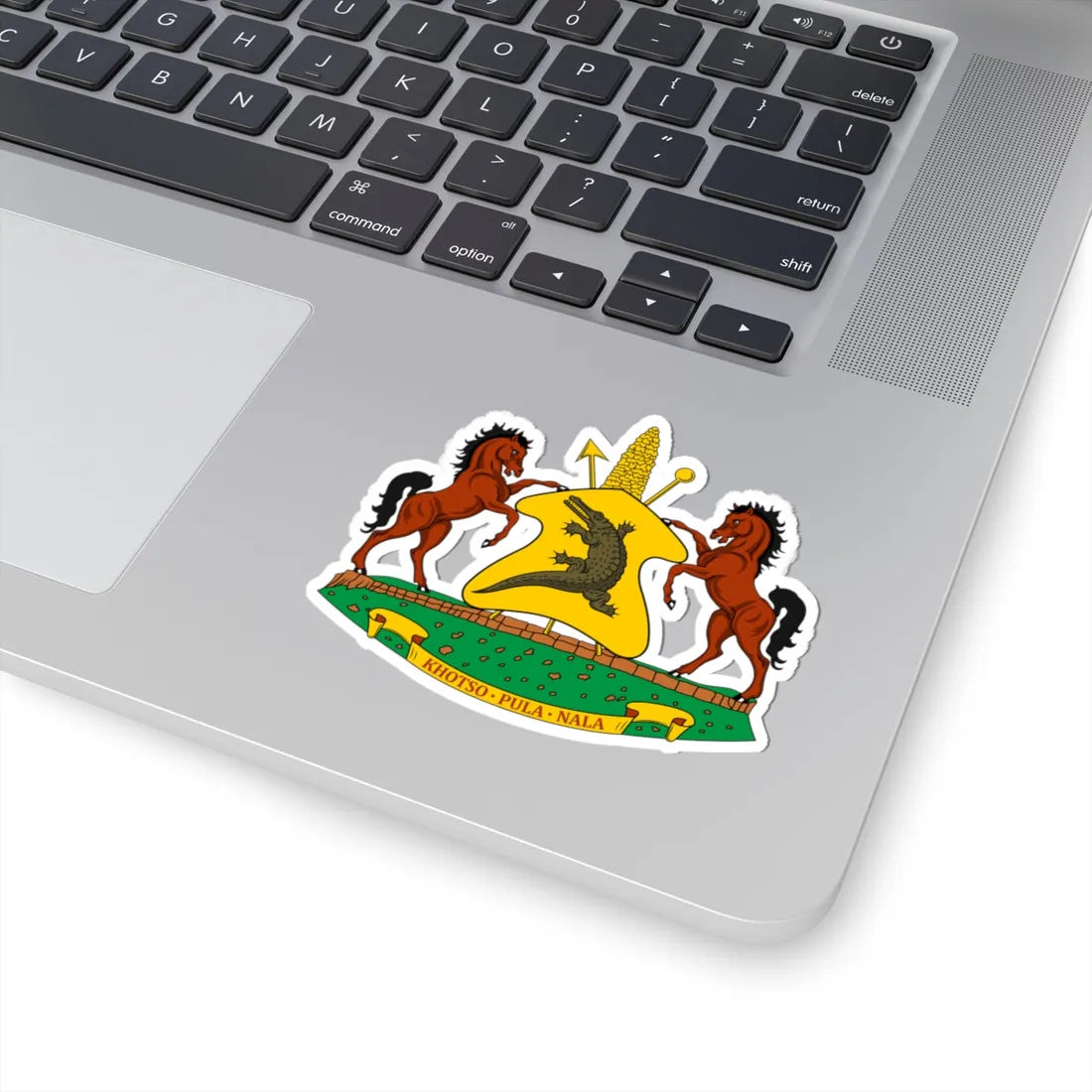 Coat of arms of Lesotho 1966-2006 (Lesotho) (Coat of Arms) STICKER Vinyl Kiss-Cut Decal - The Sticker Space