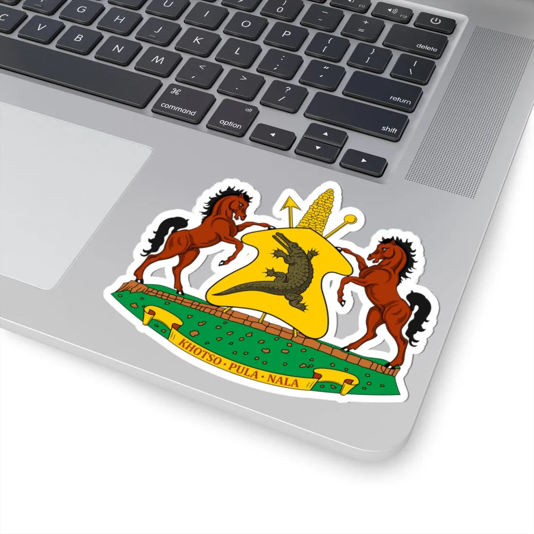 Coat of arms of Lesotho 1966-2006 (Lesotho) (Coat of Arms) STICKER Vinyl Kiss-Cut Decal - The Sticker Space