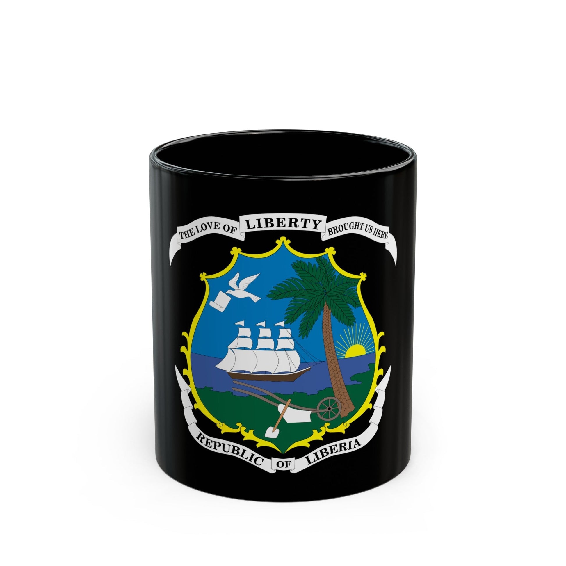 Coat of arms of Liberia - Black Coffee Mug-11oz-The Sticker Space