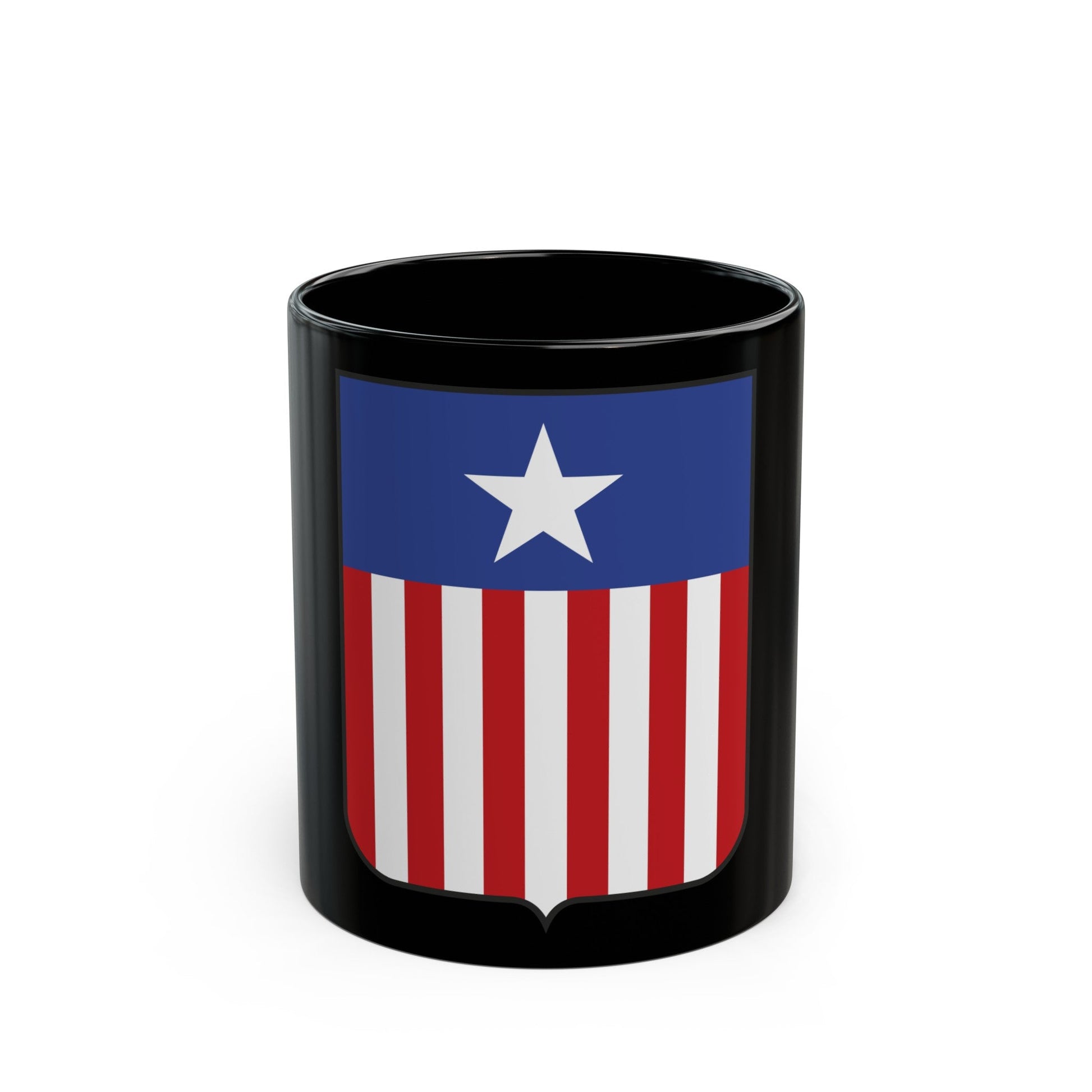 Coat of arms of Liberia in 1889 - Black Coffee Mug-11oz-The Sticker Space