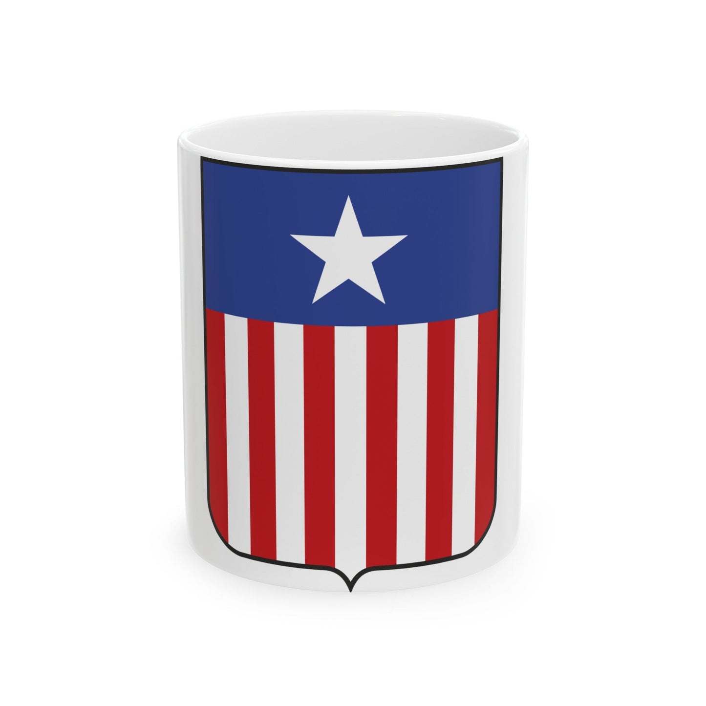 Coat of arms of Liberia in 1889 - White Coffee Mug-11oz-The Sticker Space