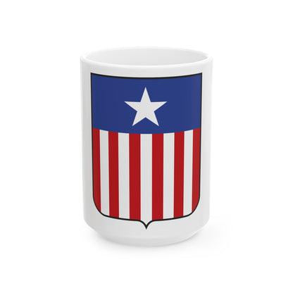 Coat of arms of Liberia in 1889 - White Coffee Mug-15oz-The Sticker Space