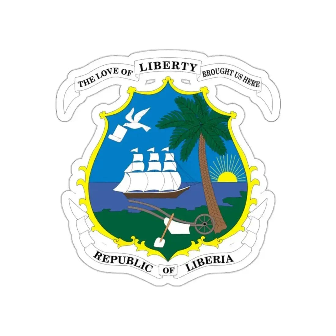 Coat of arms of Liberia STICKER Vinyl Die-Cut Decal - The Sticker Space