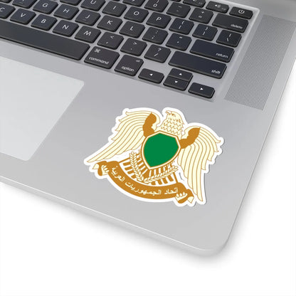 Coat of arms of Libya 1977-2011 (Libya) (Coat of Arms) STICKER Vinyl Kiss-Cut Decal - The Sticker Space
