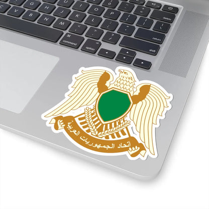 Coat of arms of Libya 1977-2011 (Libya) (Coat of Arms) STICKER Vinyl Kiss-Cut Decal - The Sticker Space