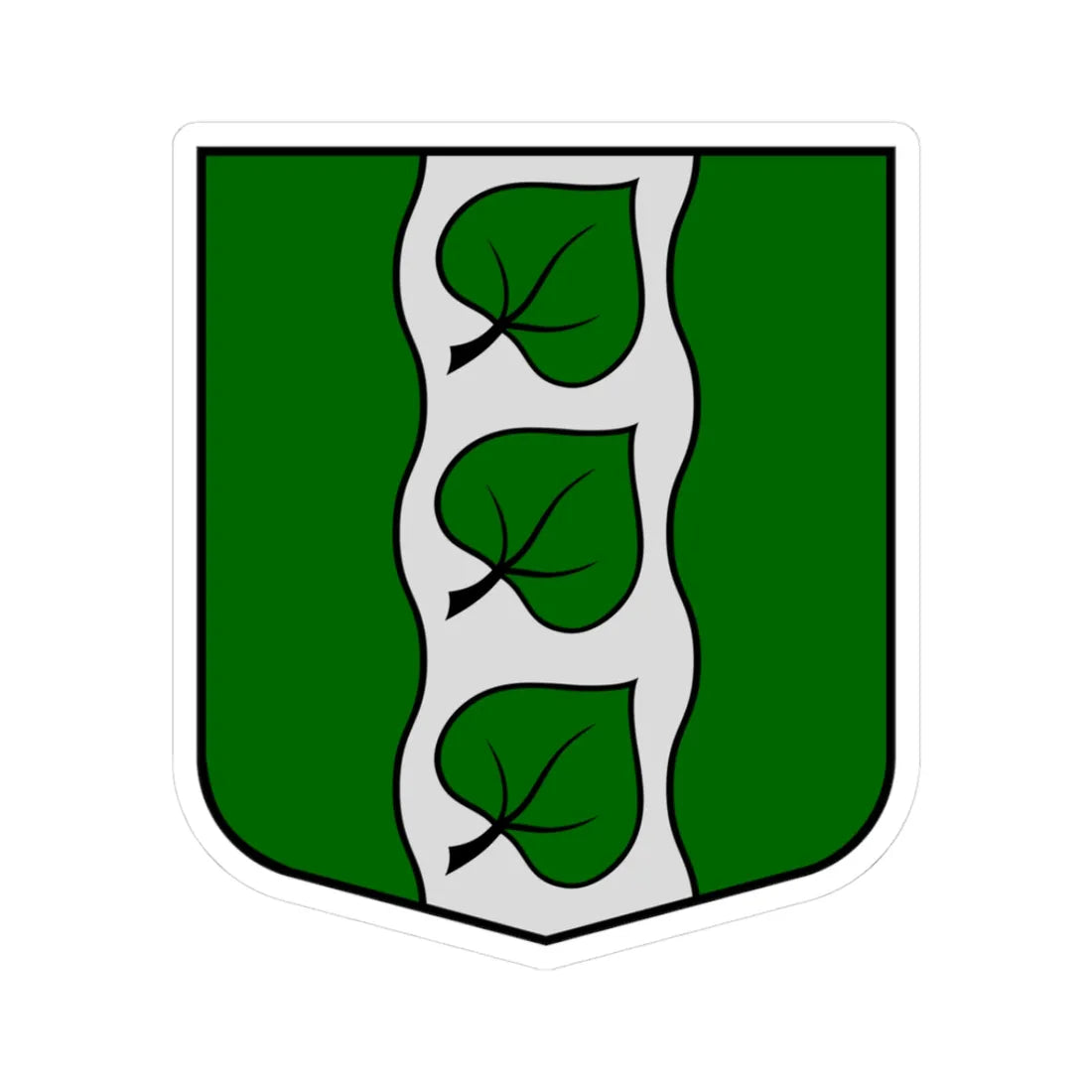 Coat of Arms of Liepupes pagasts (Latvia) (Coat of Arms) STICKER Vinyl Kiss-Cut Decal 3 Inch White - The Sticker Space