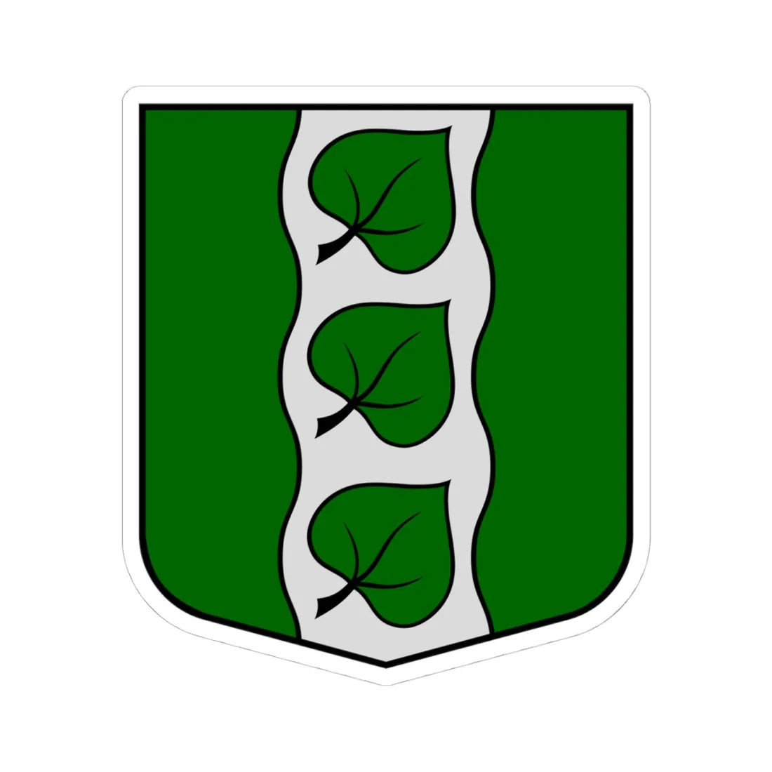 Coat of Arms of Liepupes pagasts (Latvia) (Coat of Arms) STICKER Vinyl Kiss-Cut Decal 4 Inch White - The Sticker Space