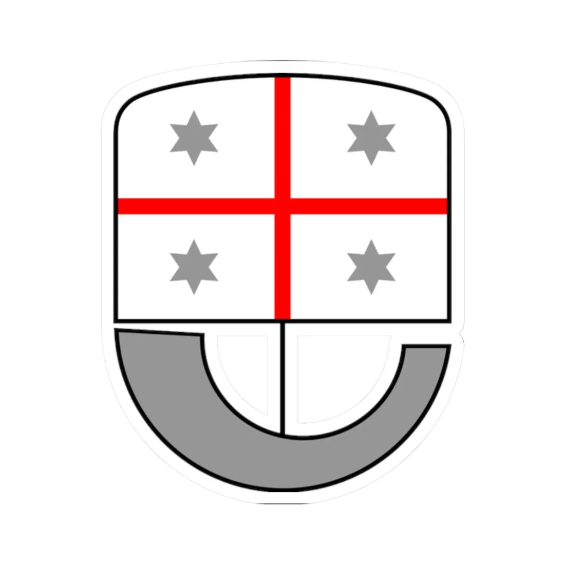Coat of arms of Liguria (Italy) (Coat of Arms) STICKER Vinyl Kiss-Cut Decal 2 Inch White - The Sticker Space