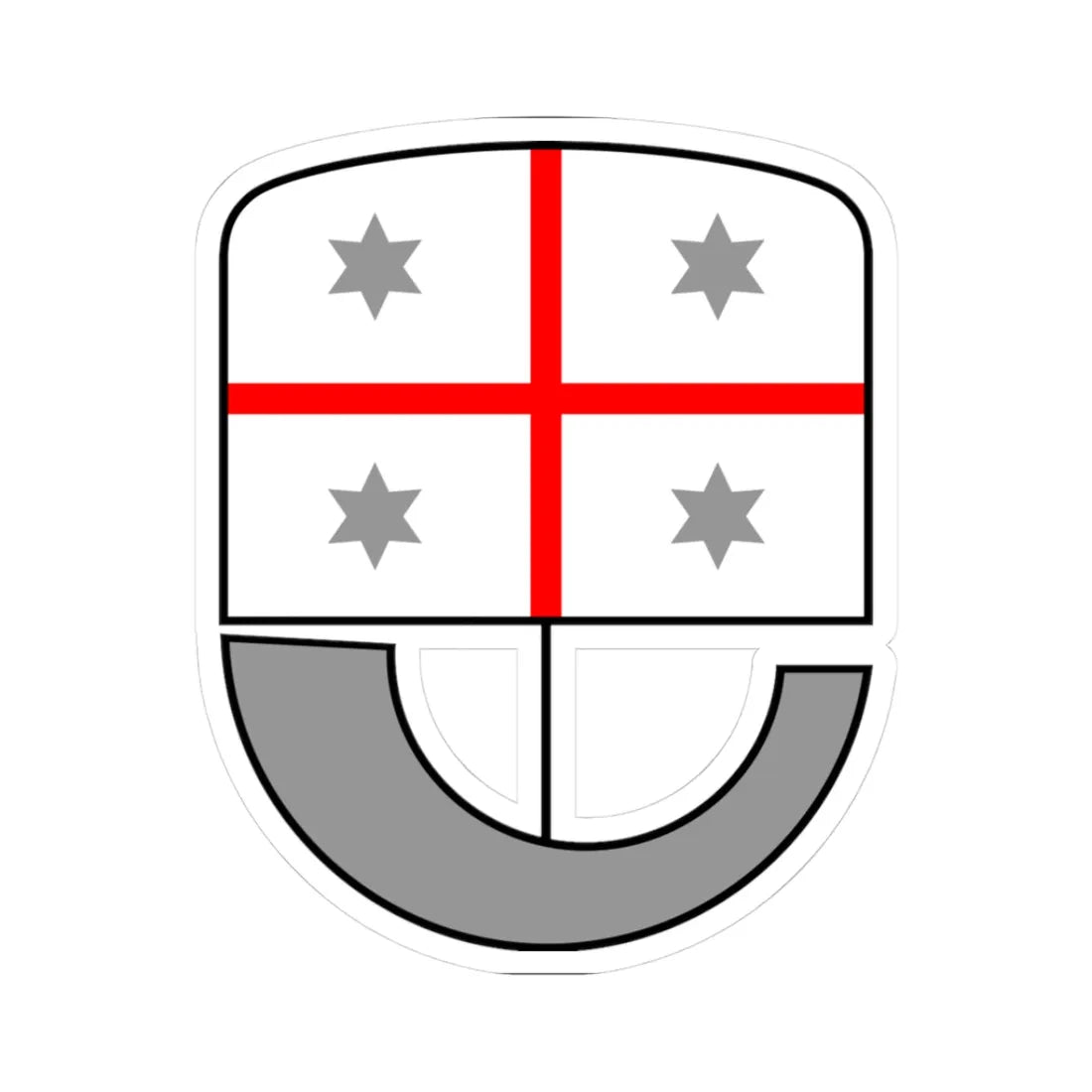 Coat of arms of Liguria (Italy) (Coat of Arms) STICKER Vinyl Kiss-Cut Decal 3 Inch White - The Sticker Space