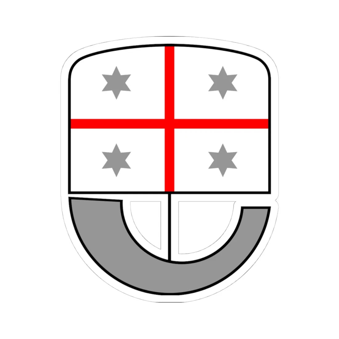 Coat of arms of Liguria (Italy) (Coat of Arms) STICKER Vinyl Kiss-Cut Decal 4 Inch White - The Sticker Space