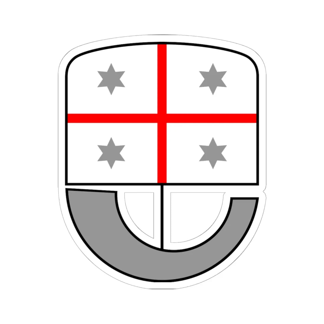 Coat of arms of Liguria (Italy) (Coat of Arms) STICKER Vinyl Kiss-Cut Decal 6 Inch White - The Sticker Space