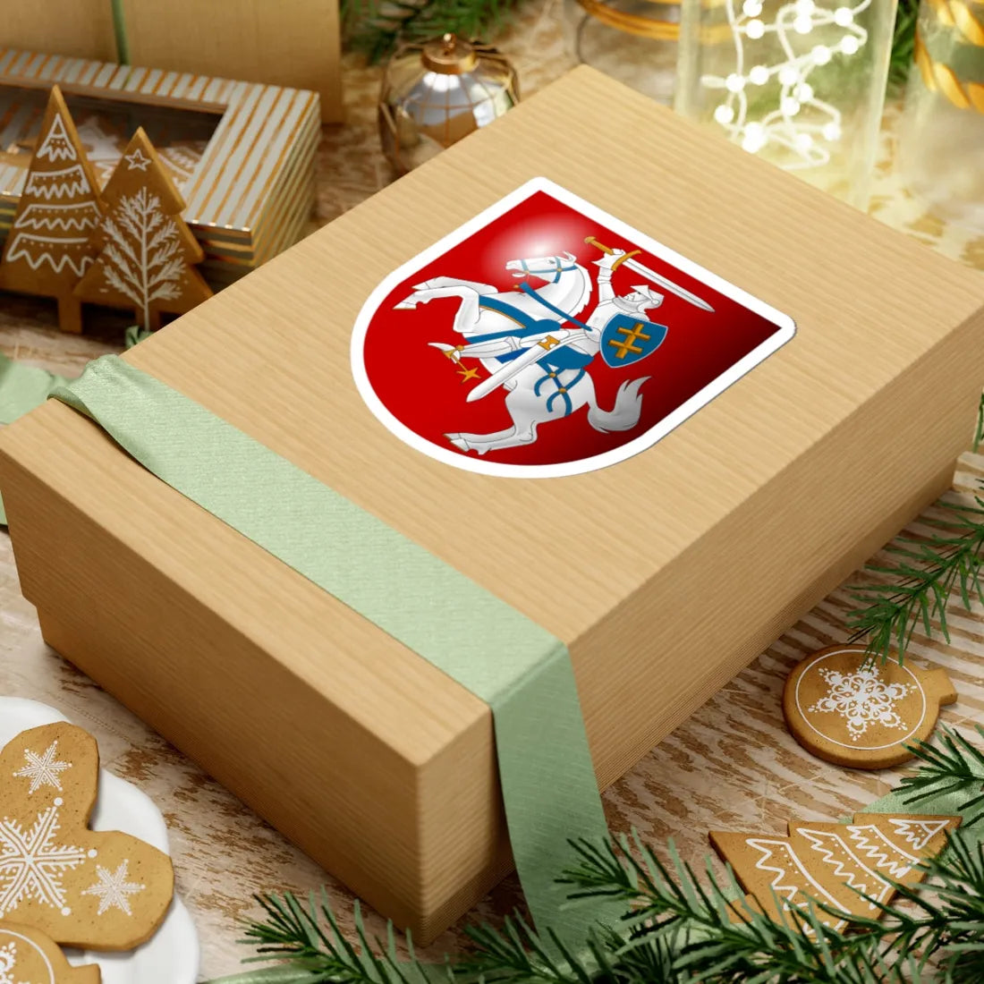 Coat of arms of Lithuania 3d (Belarus) (Coat of Arms) STICKER Vinyl Kiss-Cut Decal - The Sticker Space