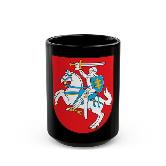 Coat of arms of Lithuania - Black Coffee Mug-15oz-The Sticker Space