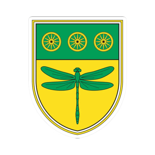 Coat of arms of Log-Dragomer (Slovenia) (Coat of Arms) STICKER Vinyl Kiss-Cut Decal 2 Inch White - The Sticker Space