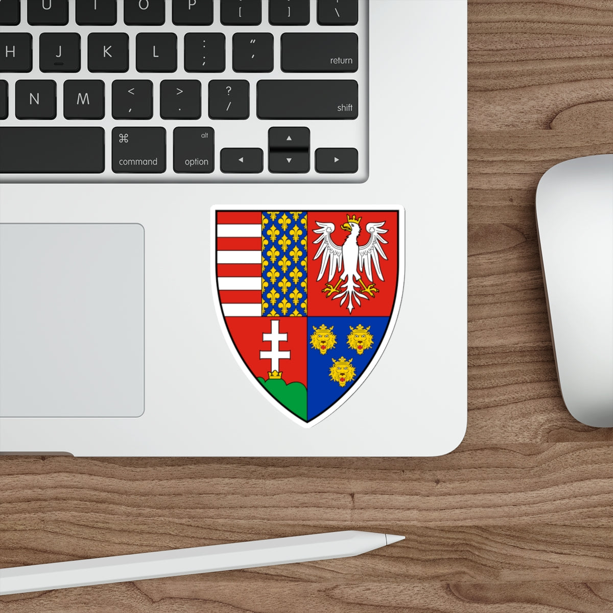 Coat of arms of Louis I of Hungary (1370) STICKER Vinyl Die-Cut Decal-The Sticker Space