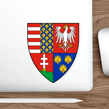 Coat of arms of Louis I of Hungary (1370) STICKER Vinyl Die-Cut Decal-The Sticker Space