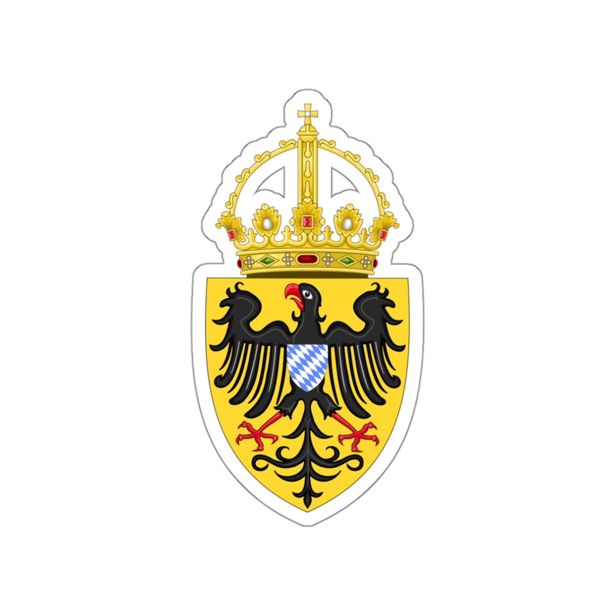 Coat of arms of Louis IV, Holy Roman Emperor STICKER Vinyl Die-Cut Decal-White-The Sticker Space