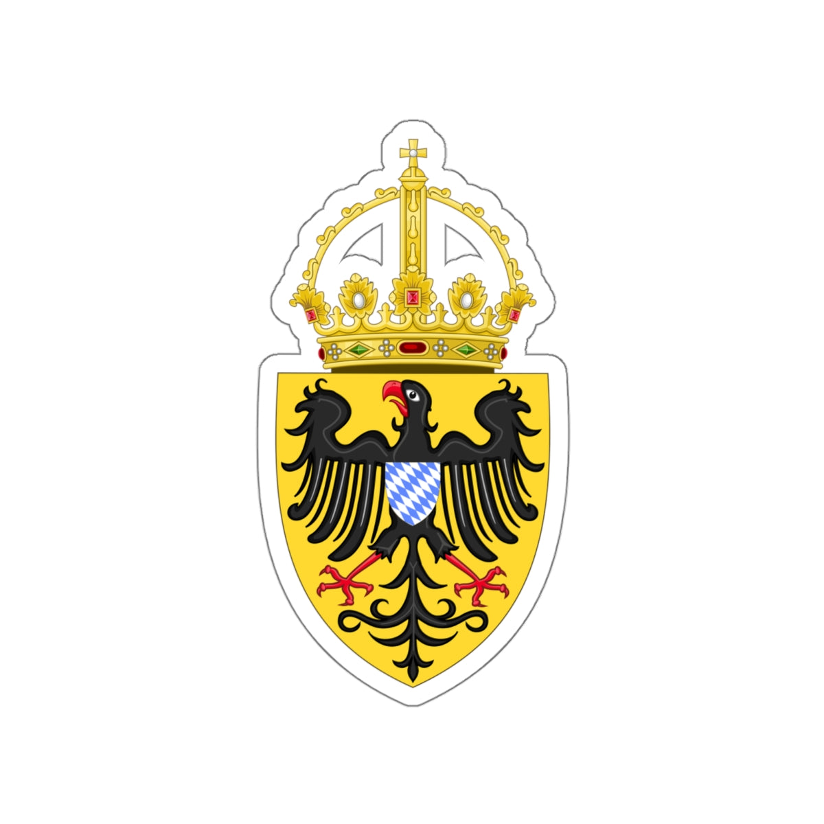 Coat of arms of Louis IV, Holy Roman Emperor STICKER Vinyl Die-Cut Decal-White-The Sticker Space