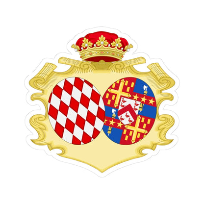 Coat of Arms of Louise Princess of Monaco (Spain) (Coat of Arms) STICKER Vinyl Kiss-Cut Decal 3 Inch White - The Sticker Space