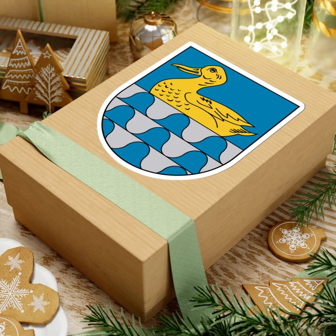 Coat of Arms of Lubāna (Latvia) (Coat of Arms) STICKER Vinyl Kiss-Cut Decal - The Sticker Space