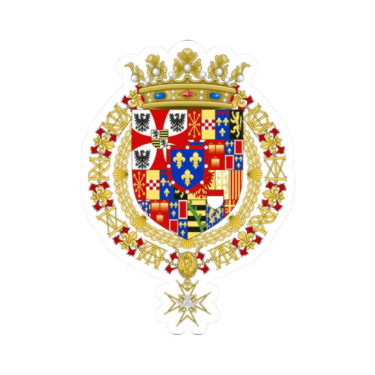 Coat of Arms of Ludovic Gonzague duke of Nevers and Rethel (Italy) (Coat of Arms) STICKER Vinyl Kiss-Cut Decal 2 Inch White - The Sticker Space