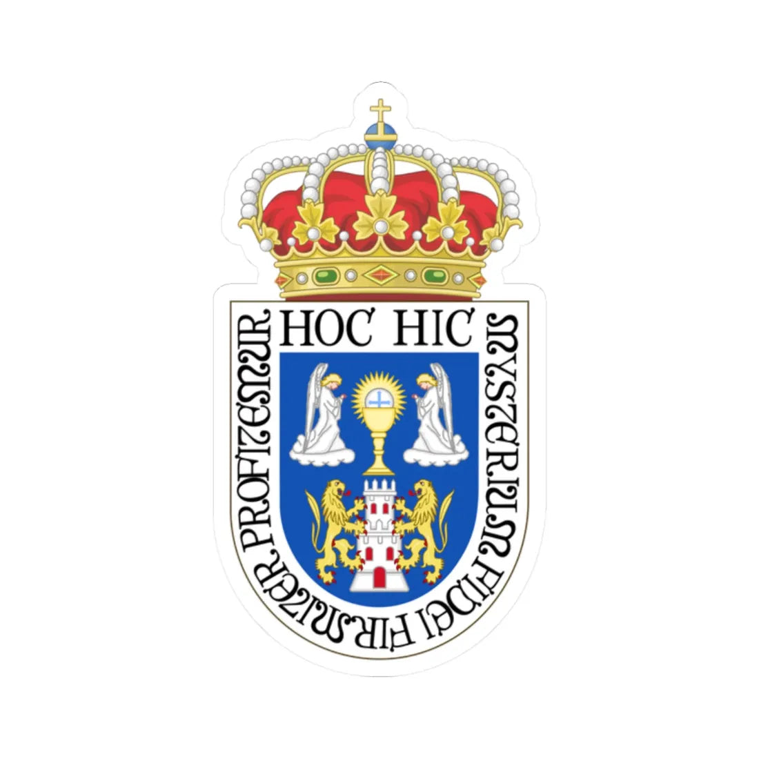 Coat of Arms of Lugo 2012 (Spain) (Coat of Arms) STICKER Vinyl Kiss-Cut Decal 2 Inch White - The Sticker Space