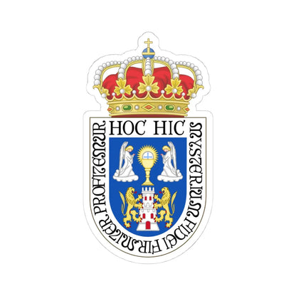 Coat of Arms of Lugo 2012 (Spain) (Coat of Arms) STICKER Vinyl Kiss-Cut Decal 4 Inch White - The Sticker Space