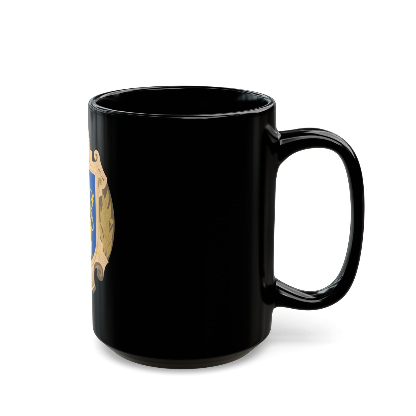 Coat of Arms of Lviv Oblast - Black Coffee Mug-The Sticker Space