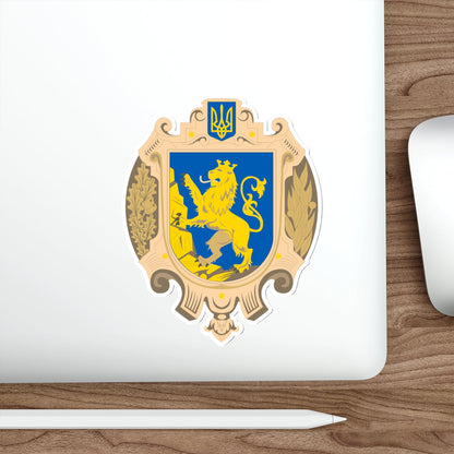 Coat of Arms of Lviv Oblast STICKER Vinyl Die-Cut Decal-The Sticker Space