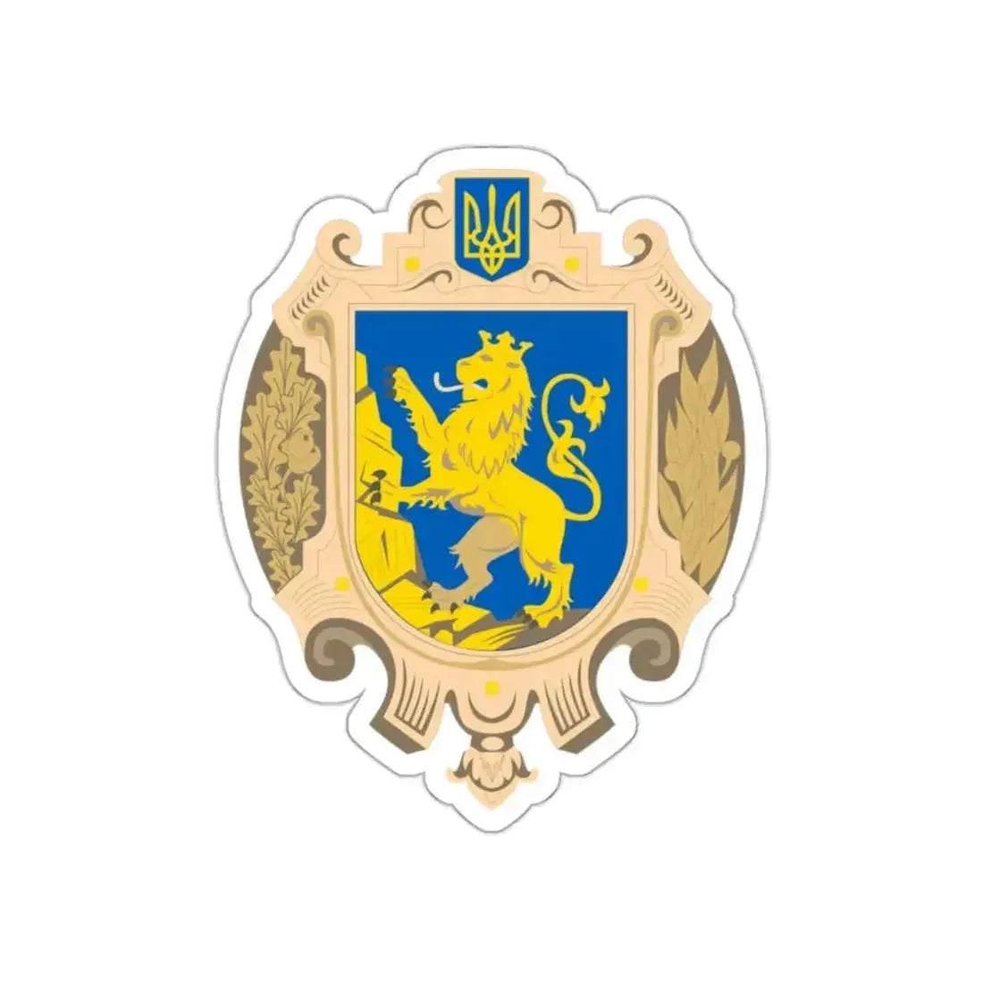Coat of Arms of Lviv Oblast STICKER Vinyl Die-Cut Decal - The Sticker Space