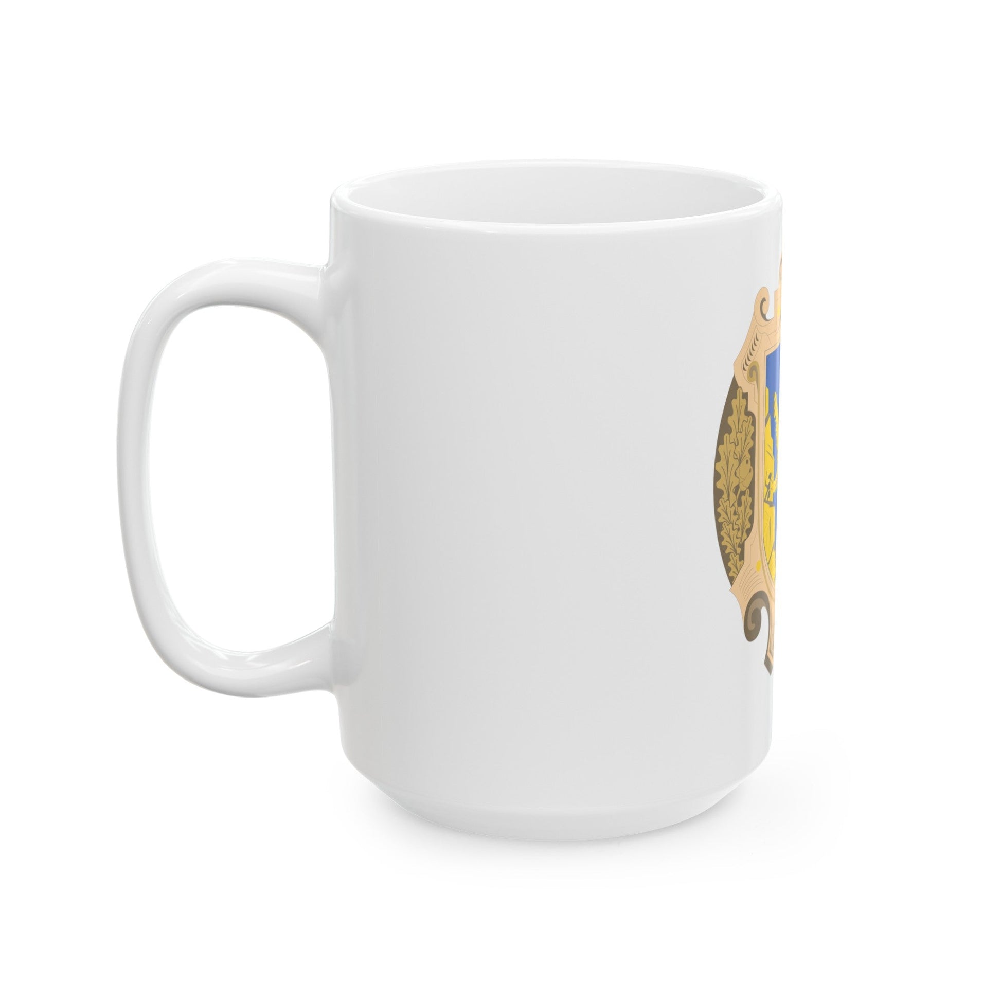 Coat of Arms of Lviv Oblast - White Coffee Mug-The Sticker Space