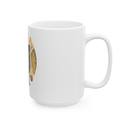 Coat of Arms of Lviv Oblast - White Coffee Mug-The Sticker Space