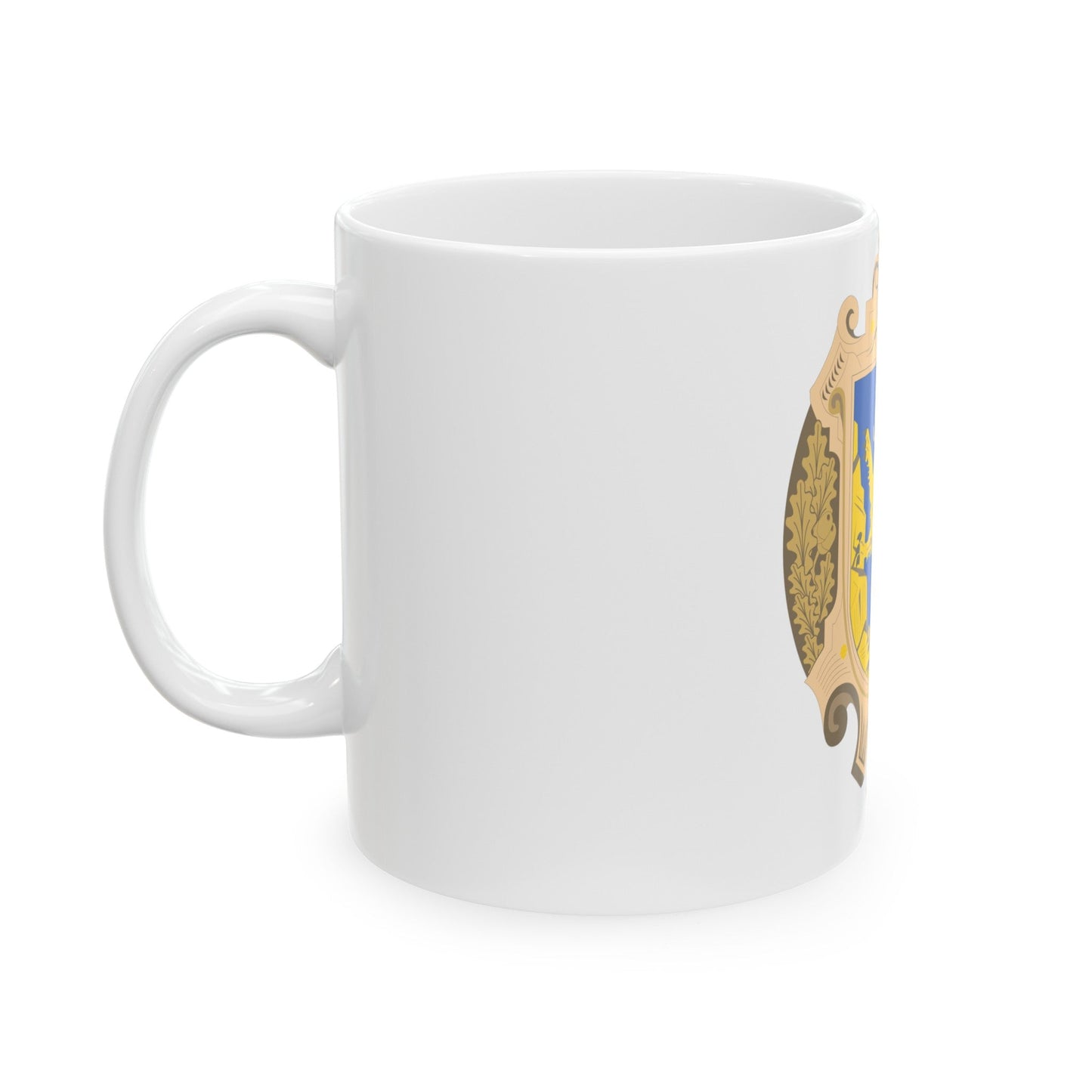 Coat of Arms of Lviv Oblast - White Coffee Mug-The Sticker Space