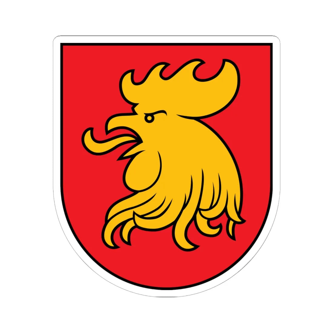 Coat of Arms of Madona (Latvia) (Coat of Arms) STICKER Vinyl Kiss-Cut Decal 6 Inch White - The Sticker Space