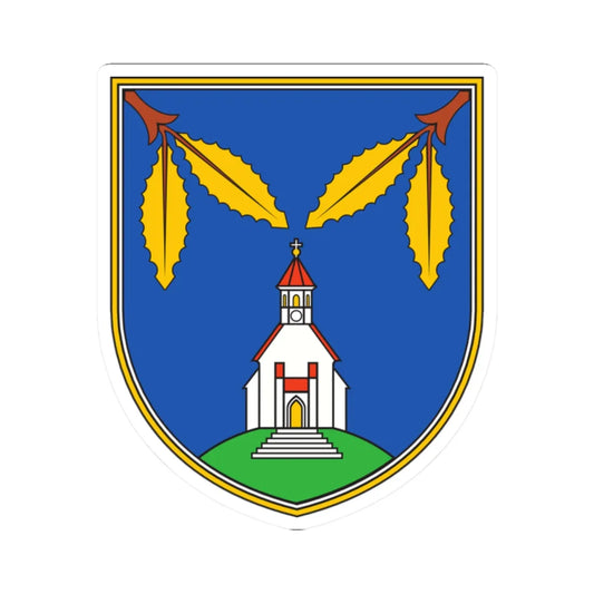 Coat of arms of Majšperk (Slovenia) (Coat of Arms) STICKER Vinyl Kiss-Cut Decal 2 Inch White - The Sticker Space