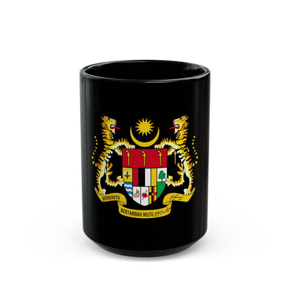 Coat of arms of Malaysia (1965-1973) - Black Coffee Mug-15oz-The Sticker Space