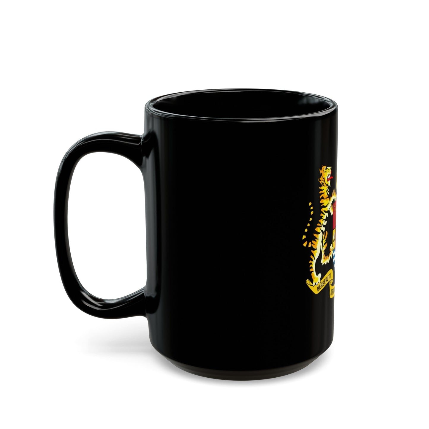 Coat of arms of Malaysia (1965-1973) - Black Coffee Mug-The Sticker Space