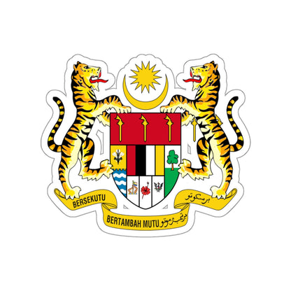 Coat of arms of Malaysia (1973-1982) STICKER Vinyl Die-Cut Decal-White-The Sticker Space