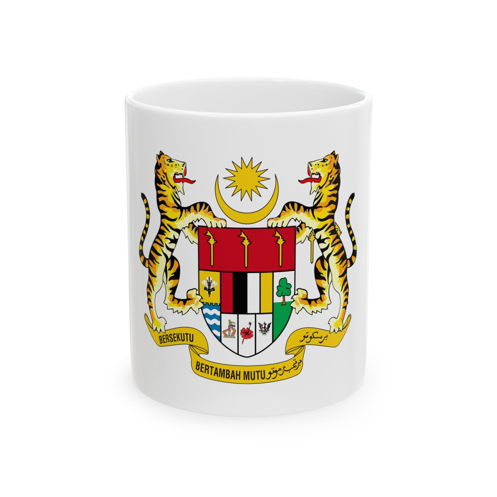 Coat of arms of Malaysia (1973-1982) - White Coffee Mug-11oz-The Sticker Space