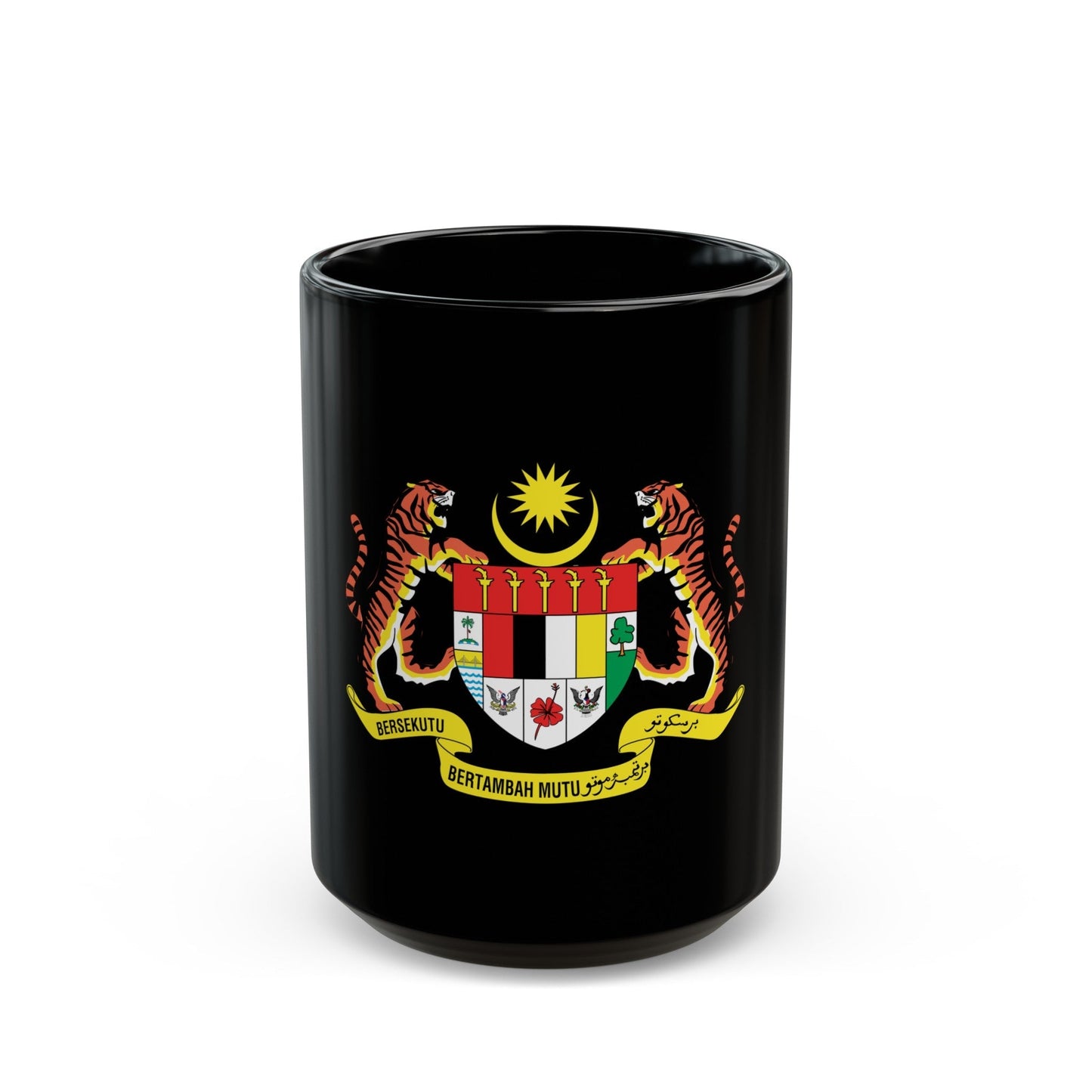 Coat of arms of Malaysia (1982-1988) - Black Coffee Mug-15oz-The Sticker Space