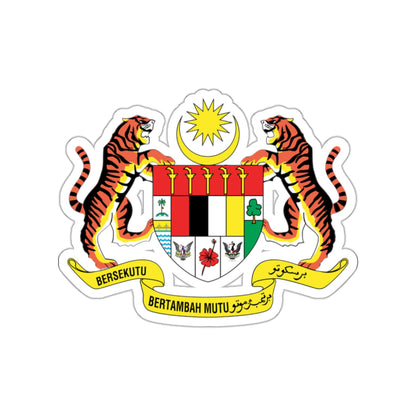 Coat of arms of Malaysia (1982-1988) STICKER Vinyl Die-Cut Decal-White-The Sticker Space